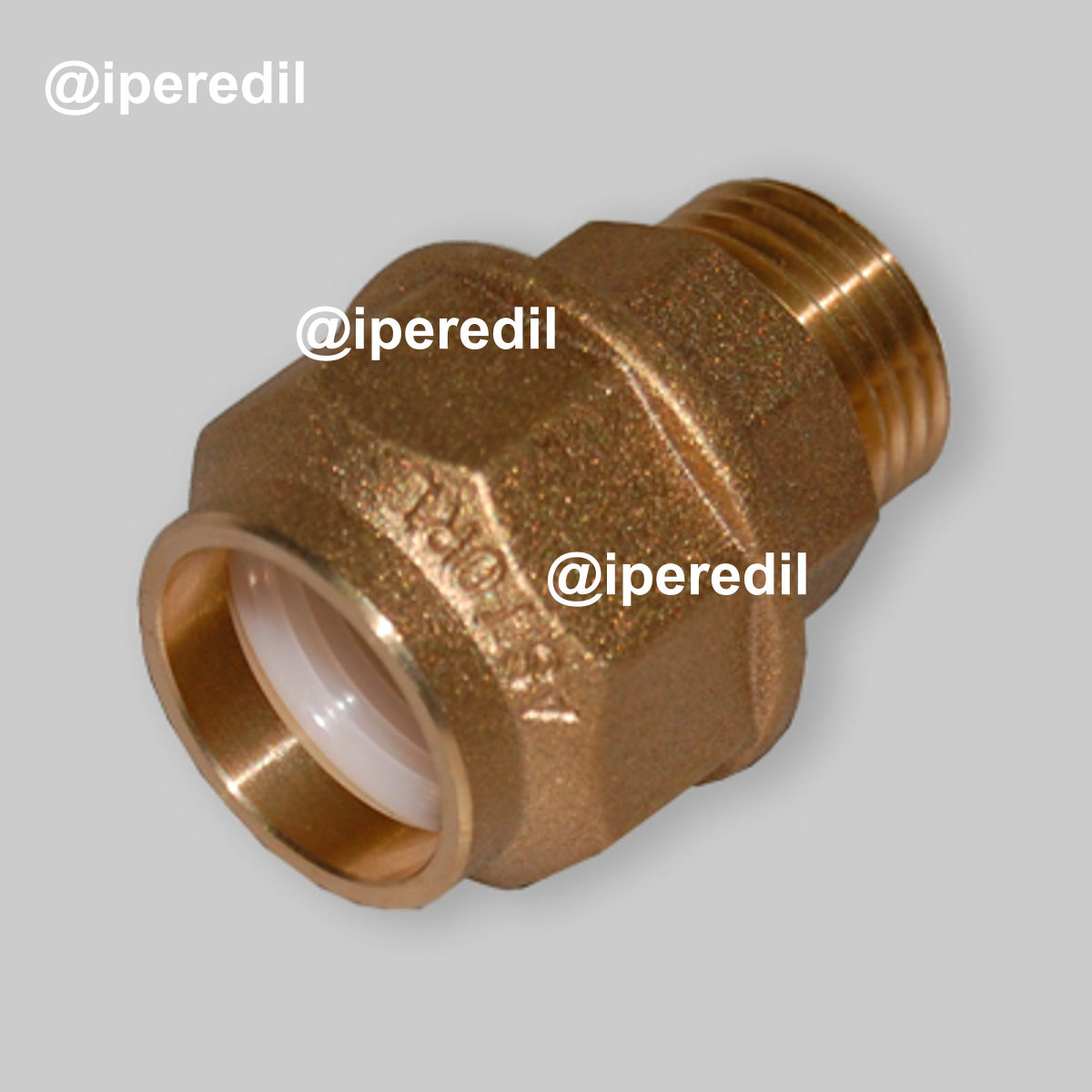 RACCORDO DIRITTO MASCHIO PER POLIETILENE CON ANELLO IN RESINA 1/2" x Ø20 mm