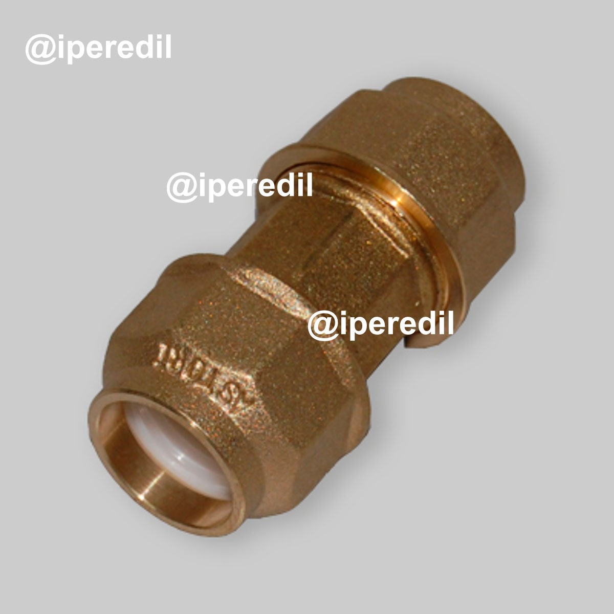 MANICOTTO DOPPIO DI ACCOPPIAMENTO PER TUBO POLIETILENE CON ANELLO IN RESINA Ø25x25 mm