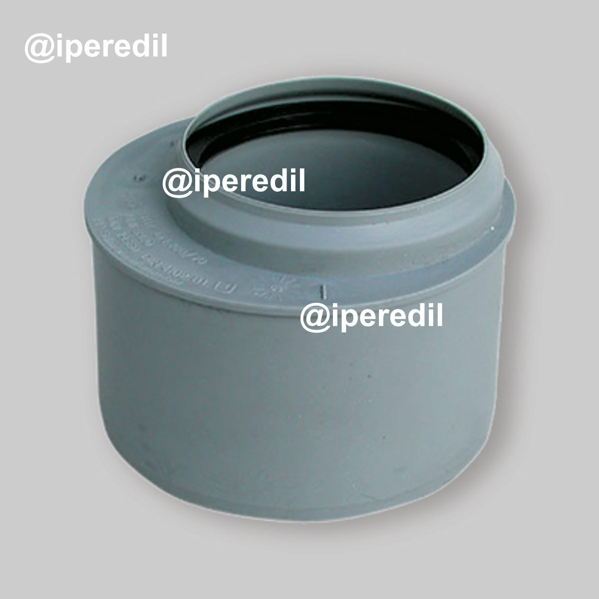 RIDUZIONE A TAMPONE ECCENTRICA A INNESTO "BAMPLAST" F.Ø90 x M.Ø110 - L.81 mm