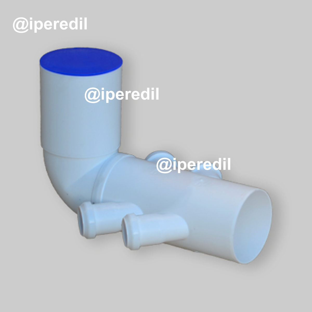 CURVA WC 90° PROLUNGATA A INNESTO CON 4 ATTACCHI Ø100 x Ø40/40/40/40