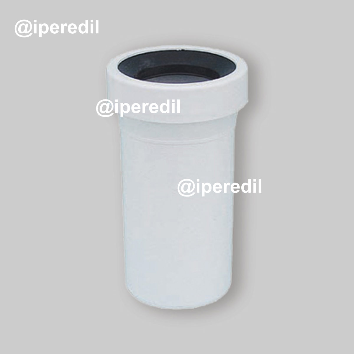 MANICOTTO WC DI PROLUNGAMENTO A INNESTO CON GUARNIZIONE Ø90 x H.255 mm