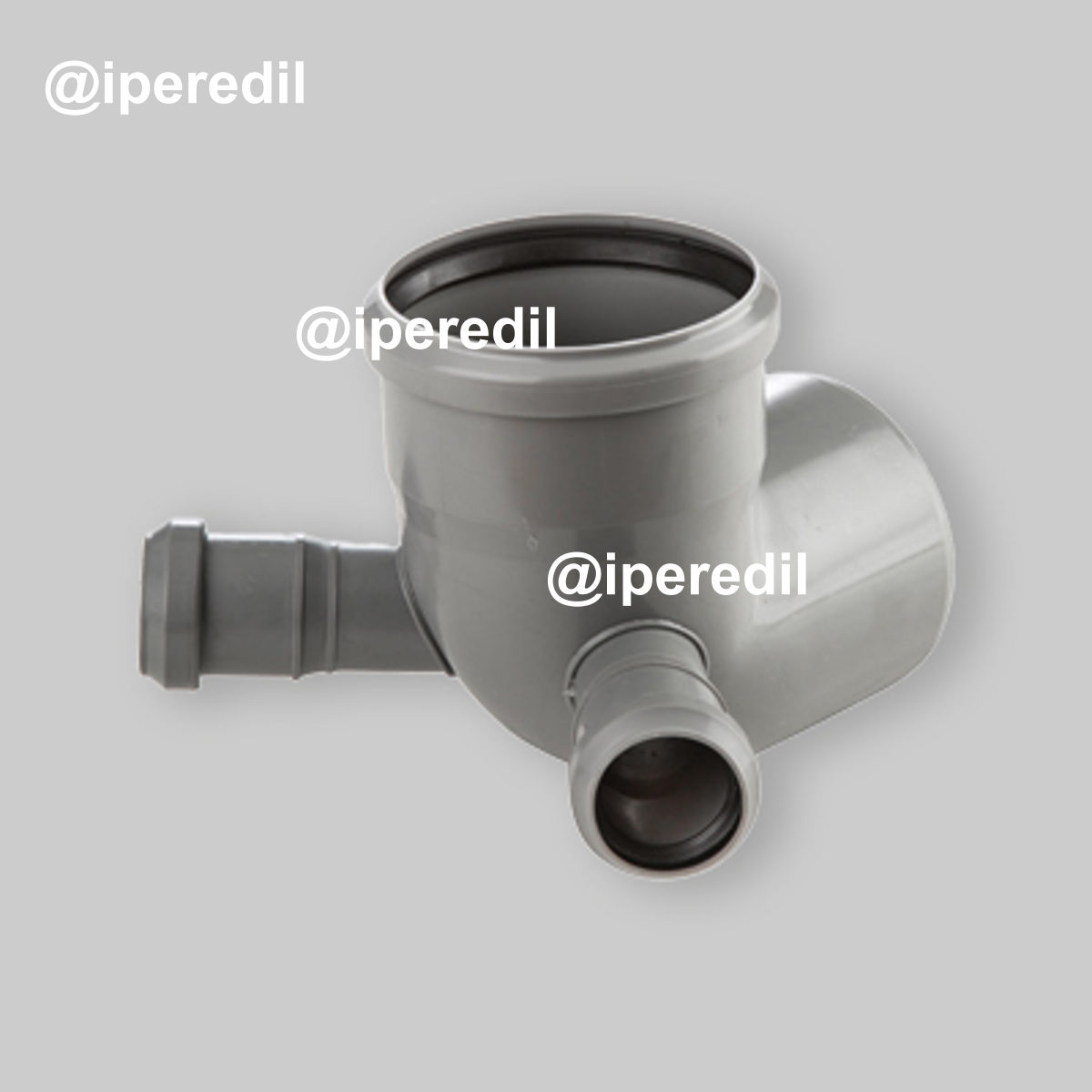 CURVA HTB 87,5° A INNESTO CON DOPPIO ATTACCO LATERALE Ø110 x Ø40/40