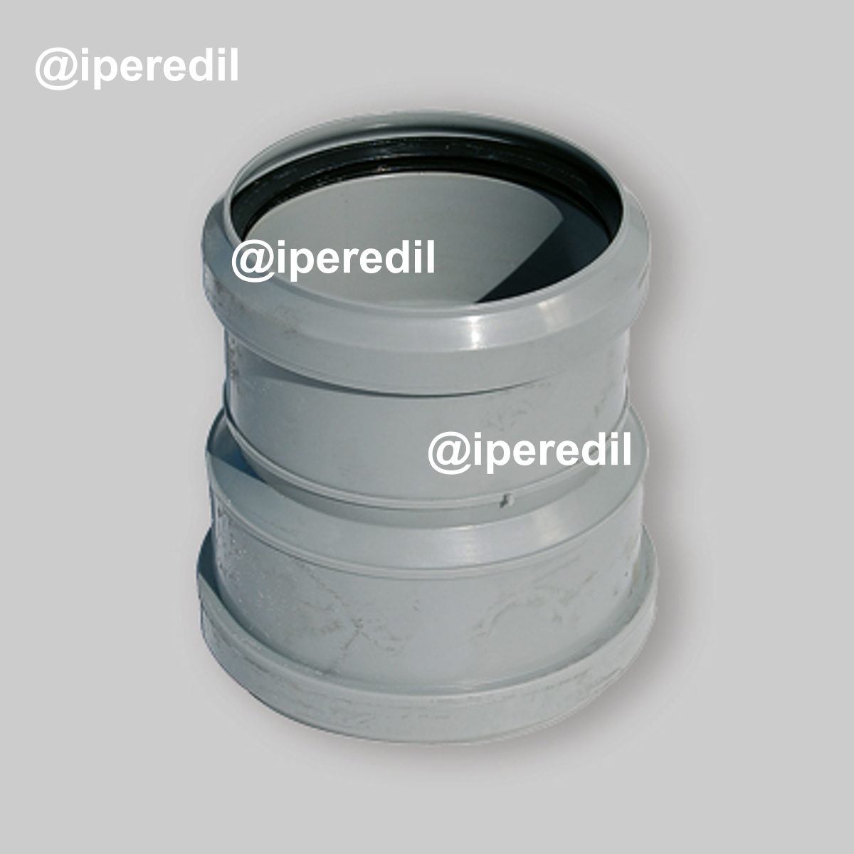 MANICOTTO A INNESTO CON 2 BICCHIERI DI COLLEGAMENTO PVC-PP FØ100 x MØ110