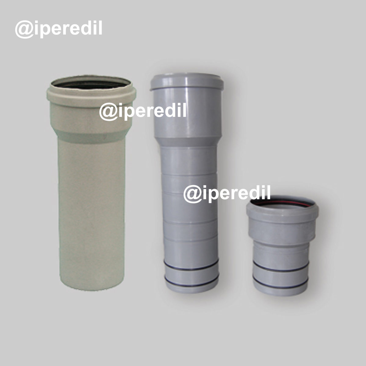 TRONCHETTO IN PP RIDUAZIONE AL PVC CON GUARNIZIONE OR Ø110 x Ø100 - L.90 mm