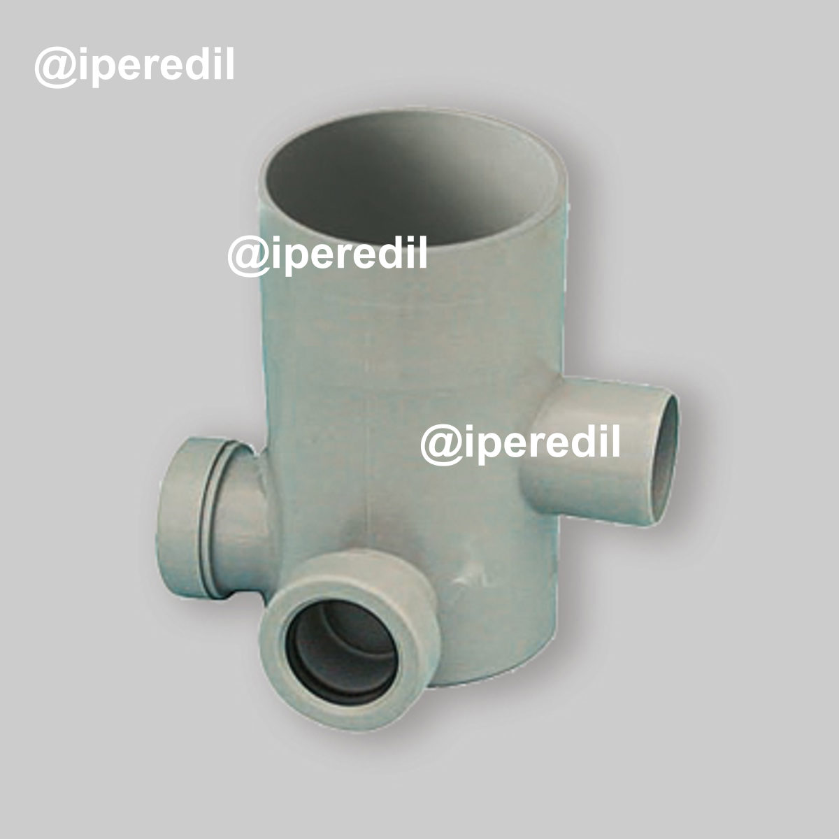 POZZETTO WC ALTO H.170 A INNESTO Ø100 IN PP GRIGIO 3 Entrate Ø40 - 1 Uscita Ø40