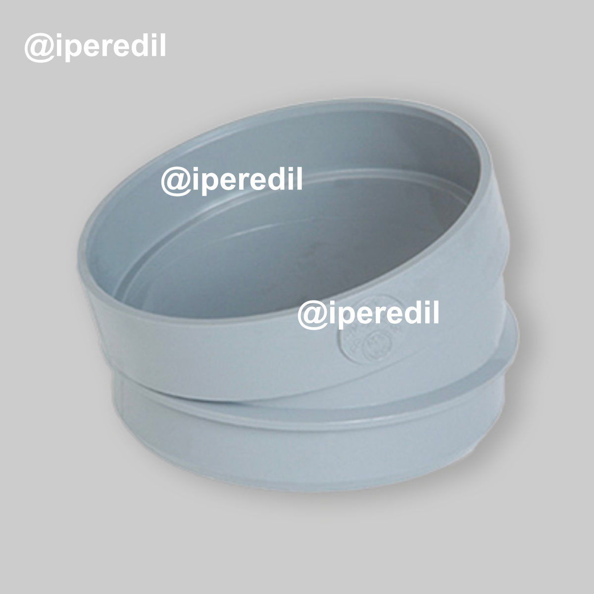 CURVA A GOMITO 15° IN PVC "ME" AD INCOLLAGGIO MASCHIO/FEMMINA Ø100 mm