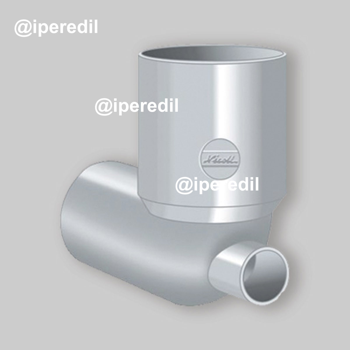 CURVA WC AD INCOLLAGGIO CON ATTACCO FRONTALE IN PVC NICOLL Ø100 x Ø40