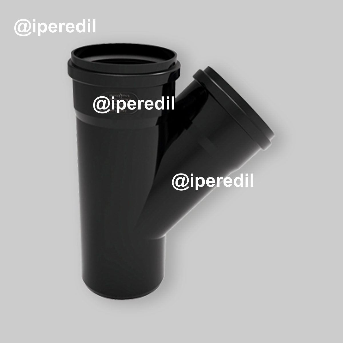 BRAGA A 45° MASCHIO/FEMMINA "PHONOBLACK" Ø100 x Ø100 mm