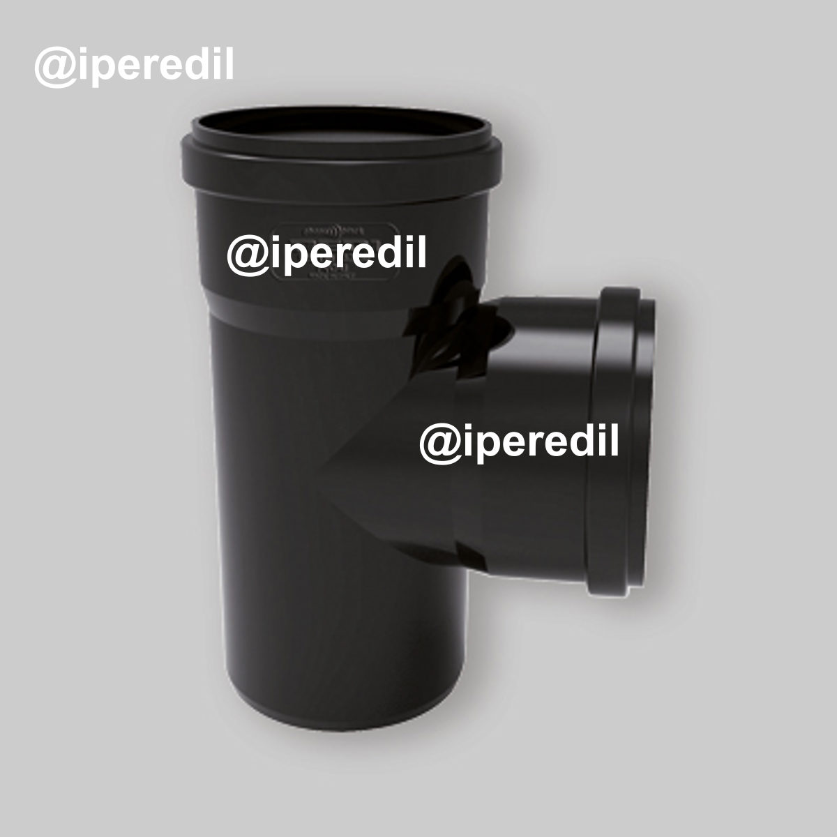 BRAGA A 87° MASCHIO/FEMMINA "PHONOBLACK" Ø100 x Ø50 mm