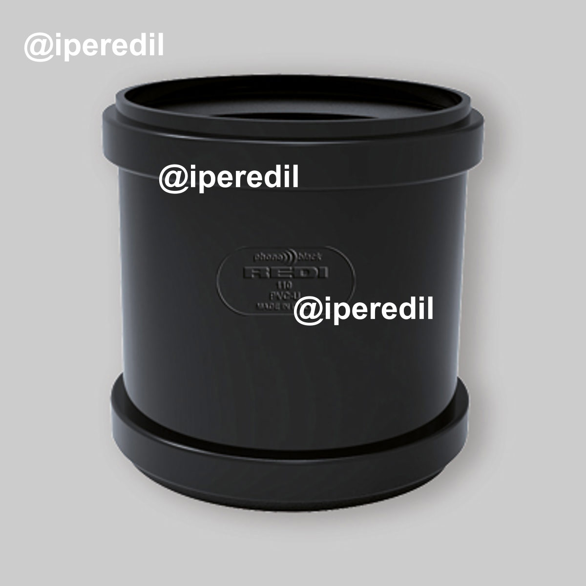 MANICOTTO SENZA BATTENTE "PHONOBLACK" Ø100