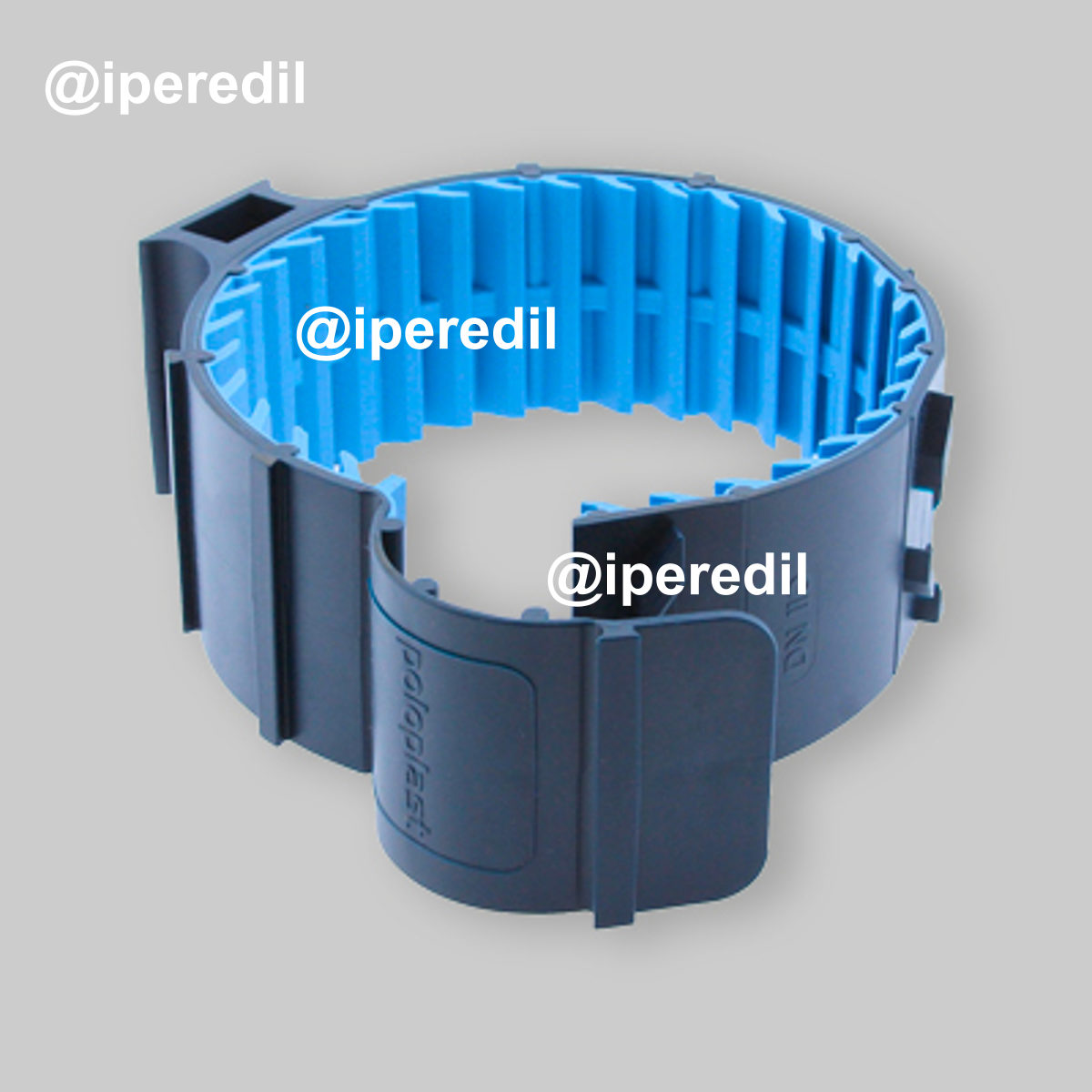 COLLARE FONOASSORBENTE IN PLASTICA PER TUBAZIONI "POLO-CLIP HS" DN 75/90/110