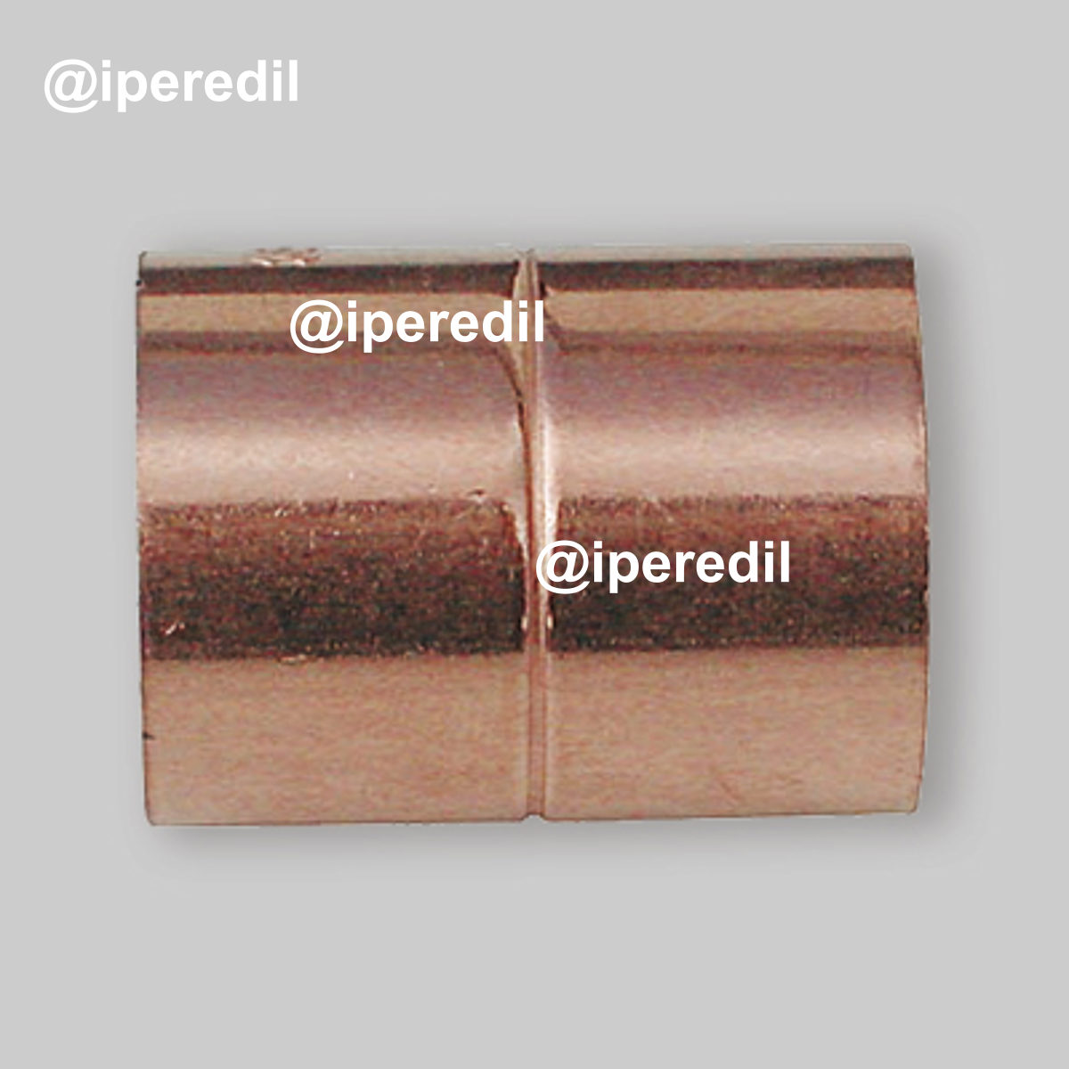 MANICOTTO IN RAME CON BATTUTA FEMMINA/FEMMINA A SALDARE Ø54 mm