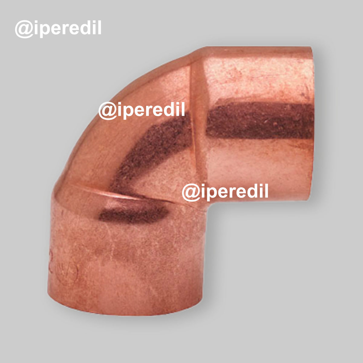 GOMITO A 90° IN RAME FEMMINA/FEMMINA A SALDARE Ø12 x 12 mm