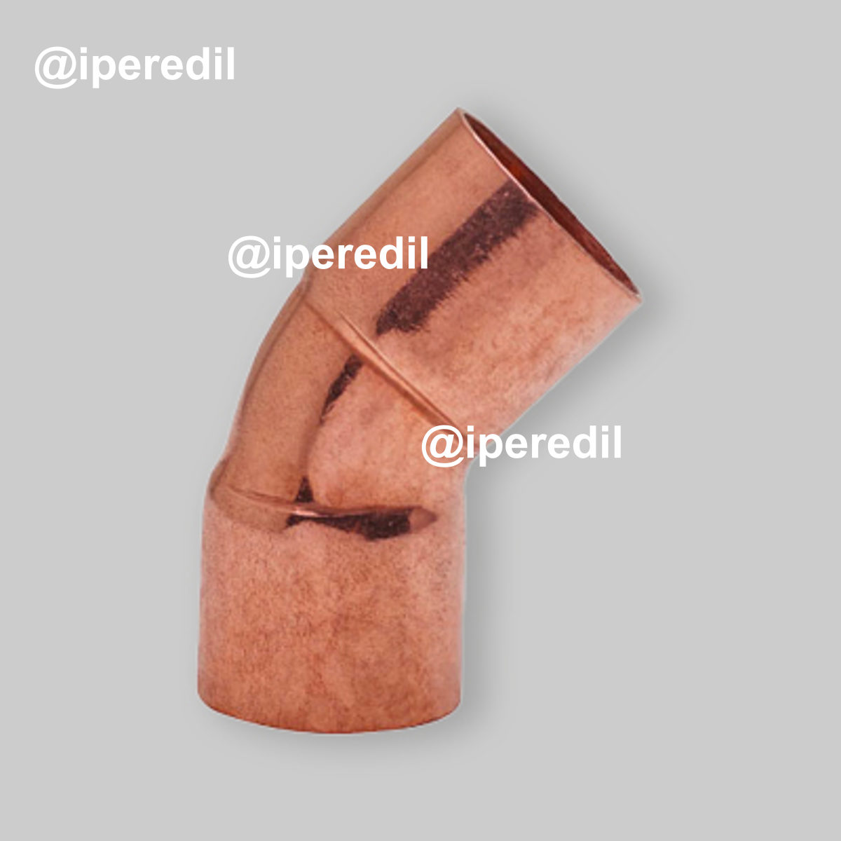 CURVA A 45° IN RAME FEMMINA/FEMMINA A SALDARE Ø28 x 28 mm