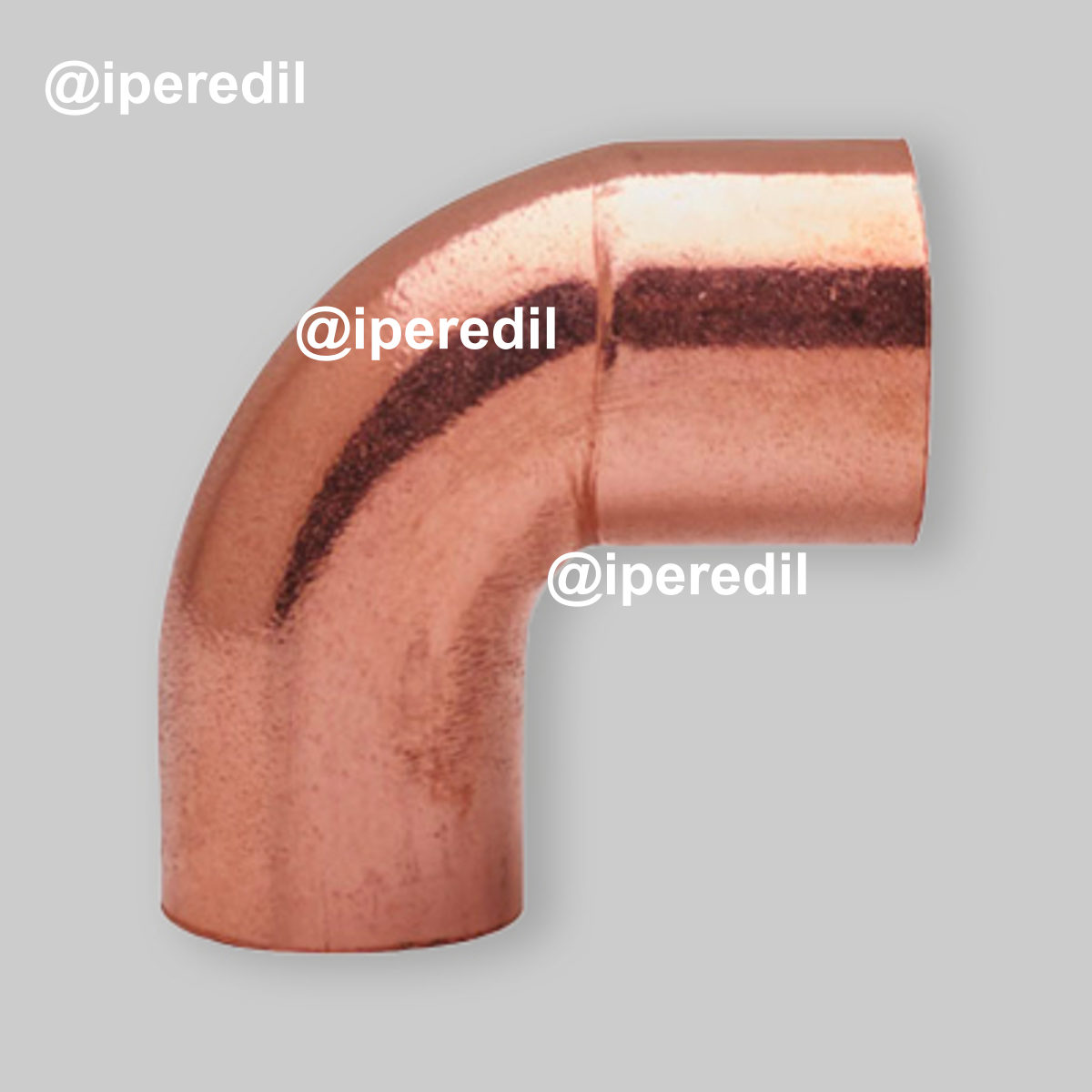 GOMITO A 90° IN RAME MASCHIO/FEMMINA A SALDARE Ø54 x 54 mm