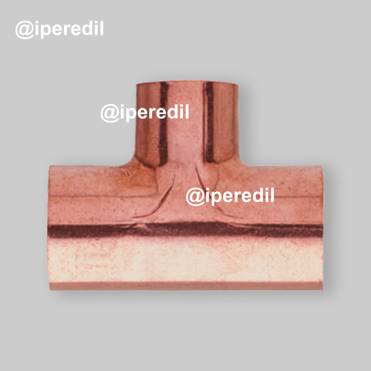 TEE FEMMINA IN RAME A SALDARE Ø18 x 18 x 18 mm