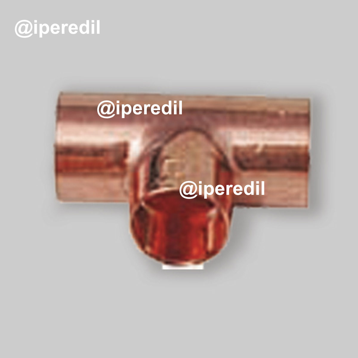 TEE RIDOTTO FEMMINA "22" IN RAME A SALDARE Ø22 x 12 x 22 mm