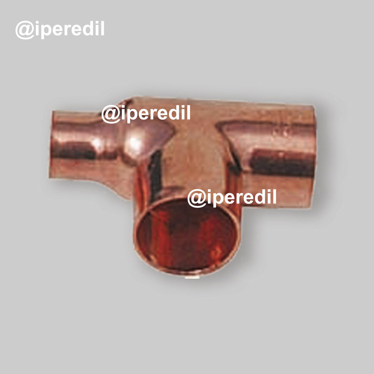 TEE RIDOTTO FEMMINA IN RAME A SALDARE Ø54 x 42 x 42 mm