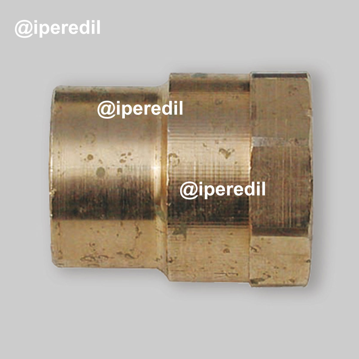 MANICOTTO FILETTATO FEMMINA IN BRONZO A SALDARE Ø16 x 3/4"