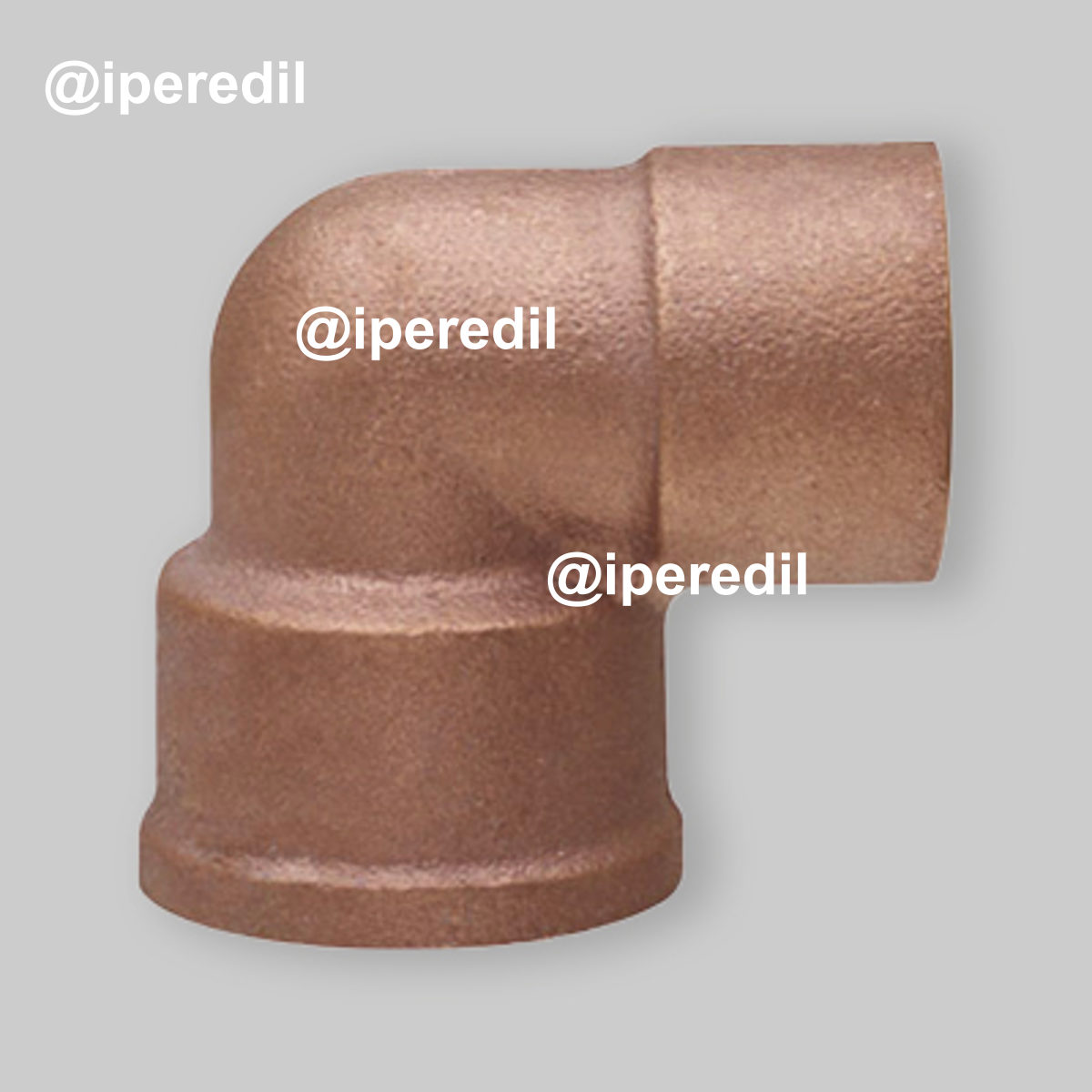 GOMITO A 90° FILETTATO FEMMINA IN BRONZO A SALDARE Ø12 x 1/2"