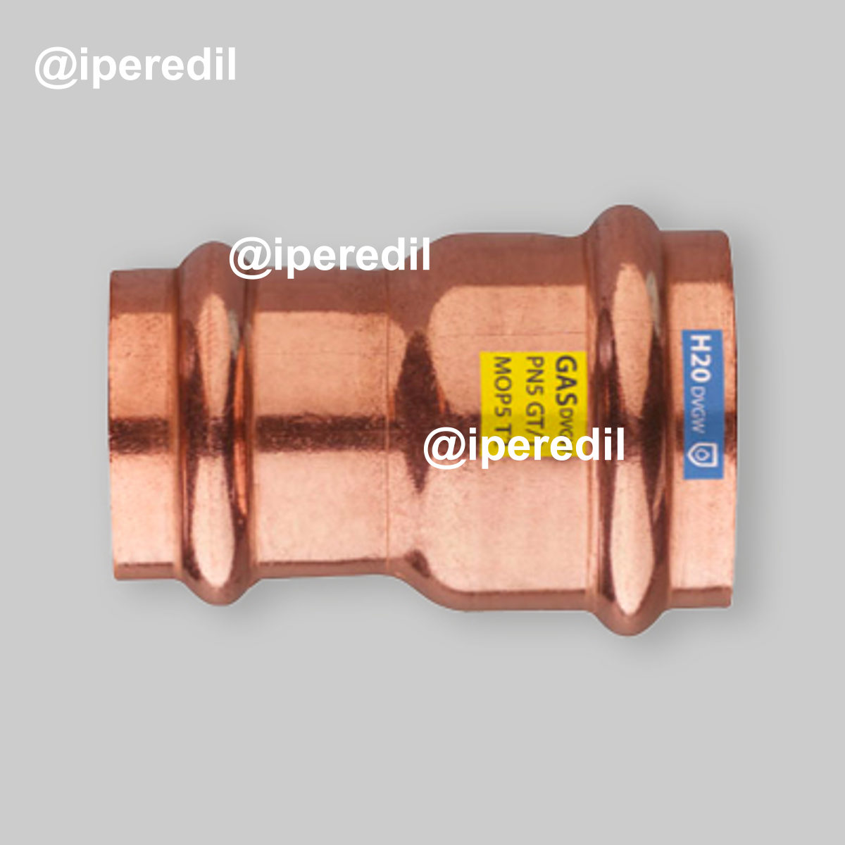 MANICOTTO RIDOTTO FEMMINA/FEMMINA IN RAME A PRESSARE Ø35 x 28 mm