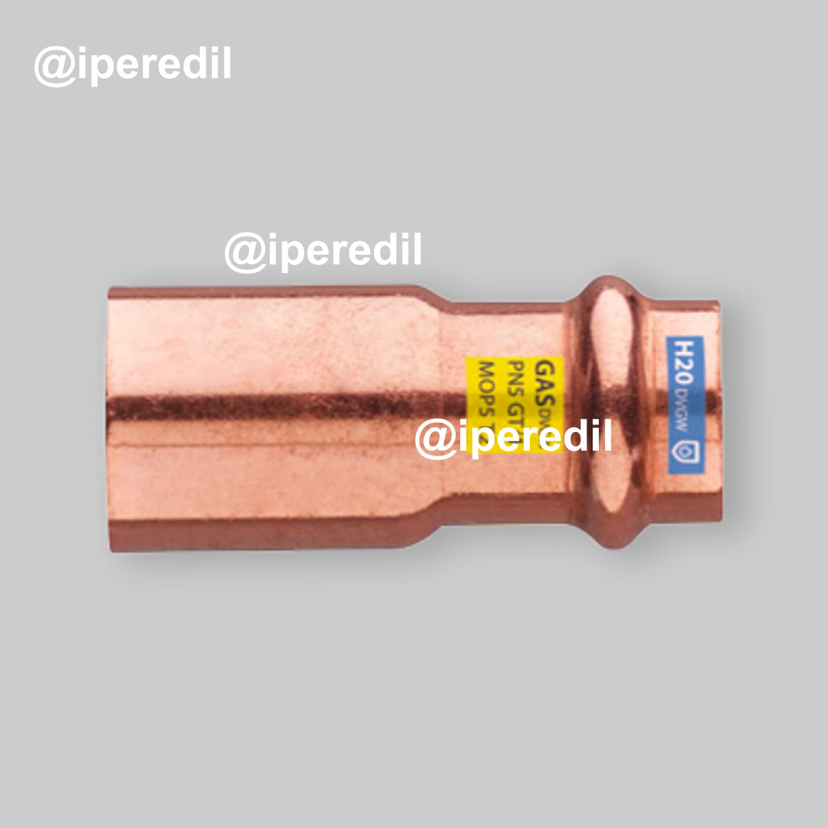 MANICOTTO RIDOTTO MASCHIO/FEMMINA IN RAME A PRESSARE Ø18 x 15 mm