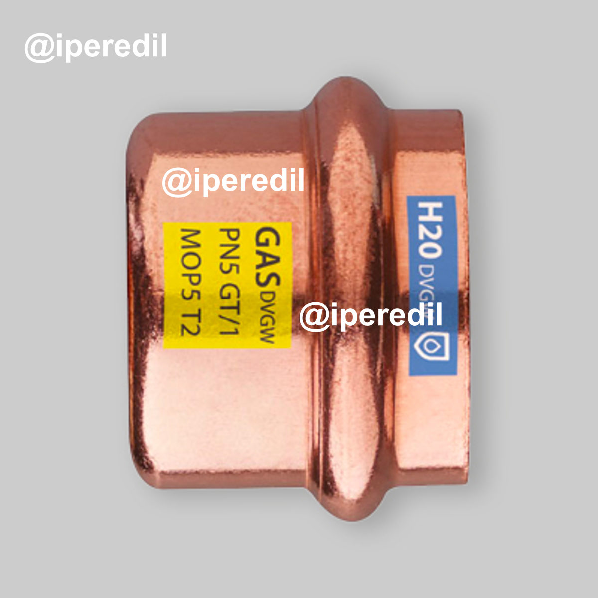 TAPPO FEMMINA IN RAME A PRESSARE Ø22 mm