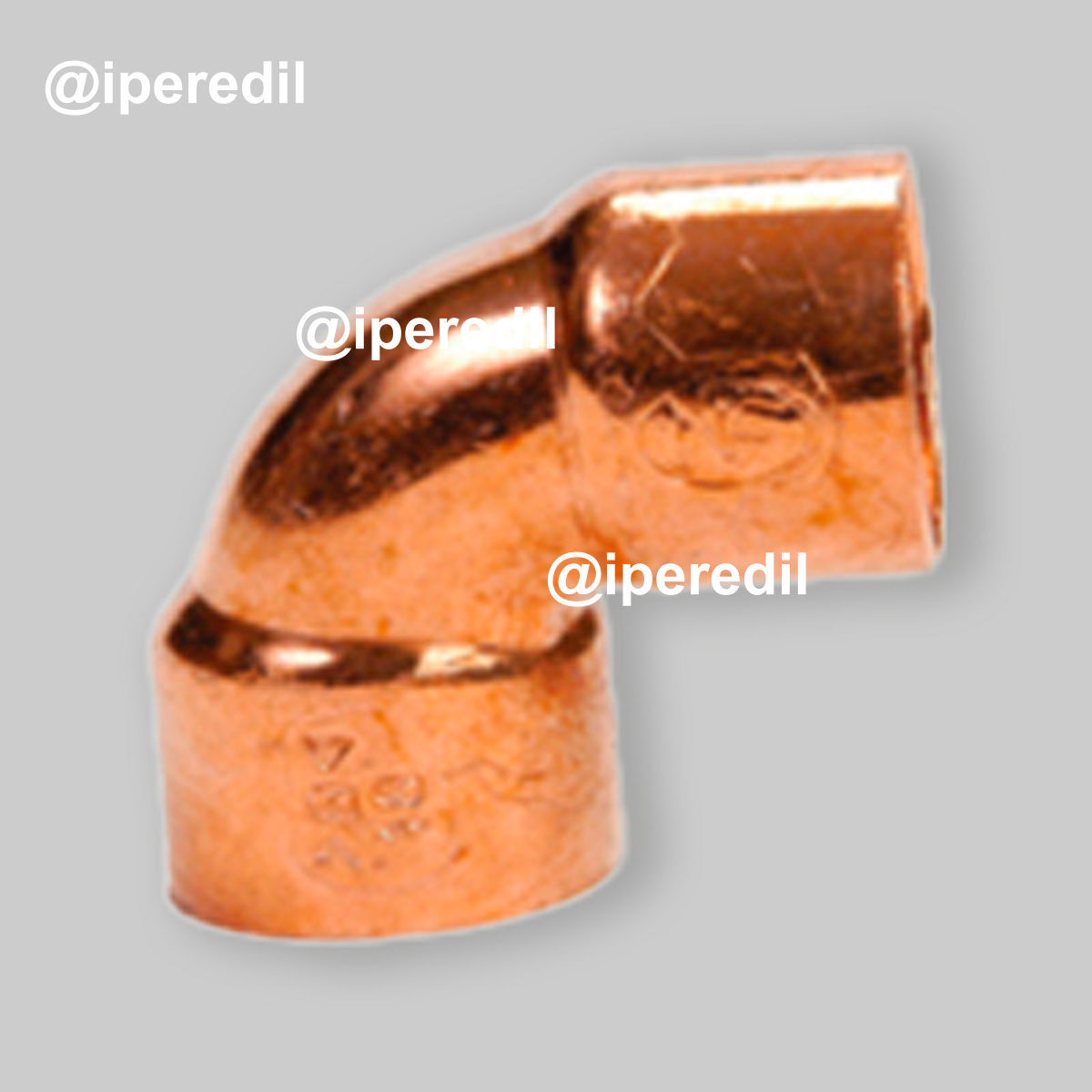 GOMITO A 90° FEMMINA/FEMMINA PER TUBO GELO IN RAME A SALDARE 1"1/8