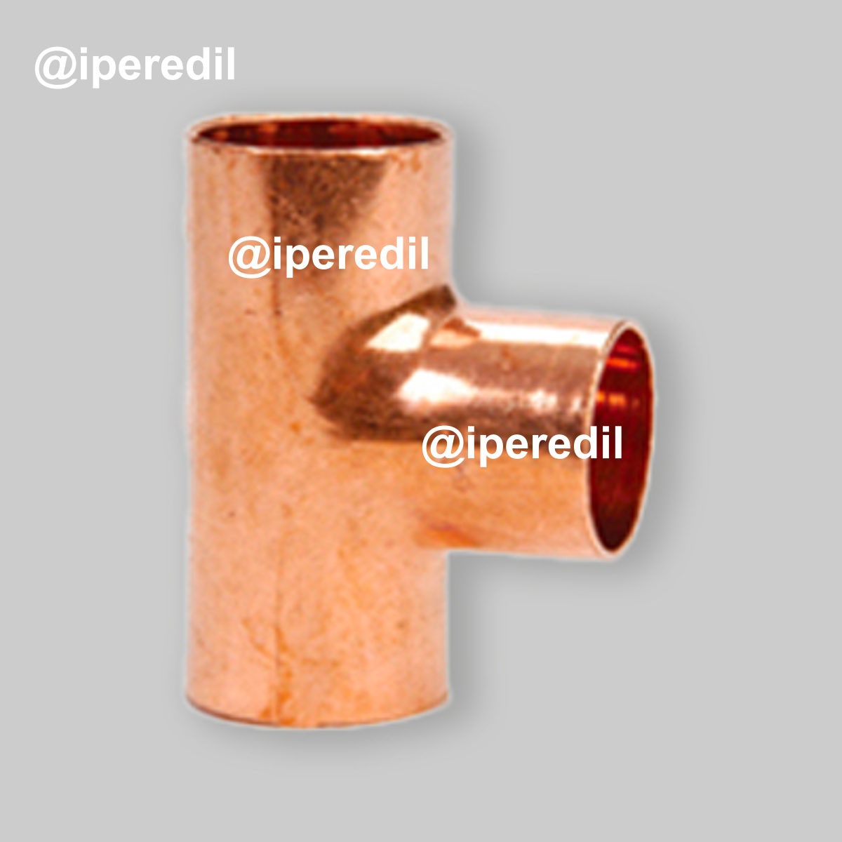 TEE PER TUBO GELO IN RAME A SALDARE 1"1/8