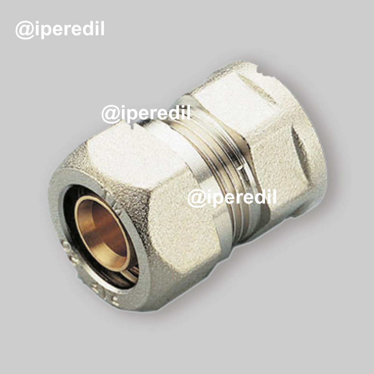 RACCORDO DIRITTO FEMMINA A COMPRESSIONE PER TUBO MULTISTRATO TM 1/2" - Ø14x2,0 mm