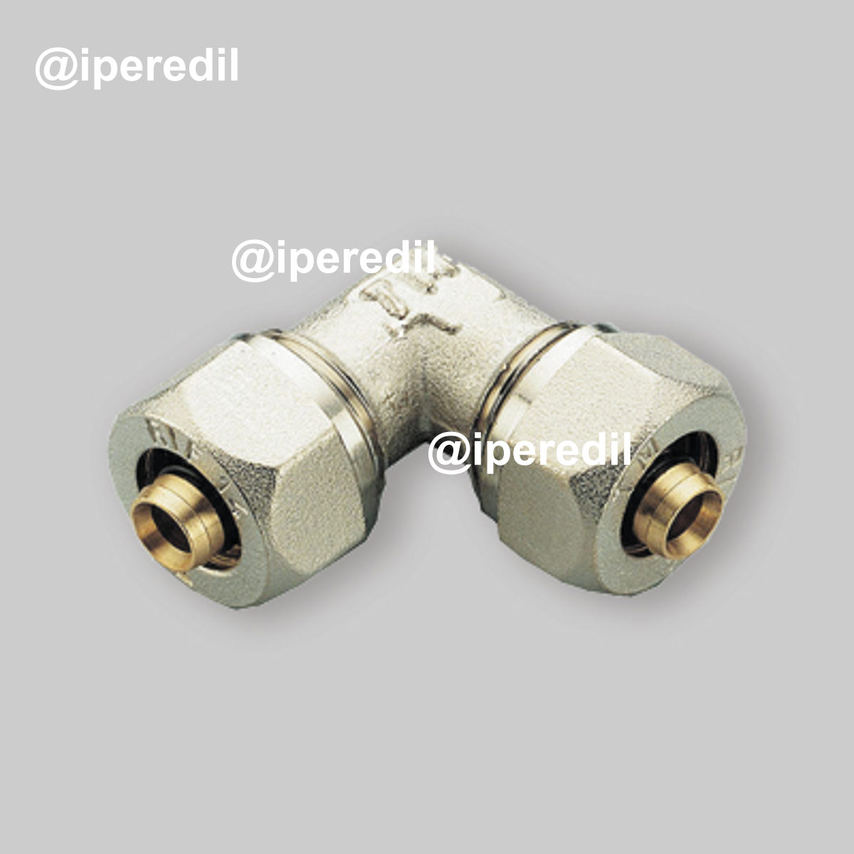 GOMITO DOPPIO A COMPRESSIONE PER TUBO MULTISTRATO TM Ø20x2,0 - Ø20x2,0 mm