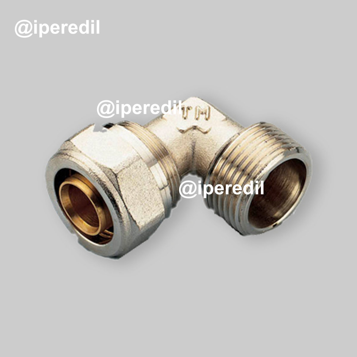 GOMITO MASCHIO A COMPRESSIONE PER TUBO MULTISTRATO TM Ø26x3,0 - 1"