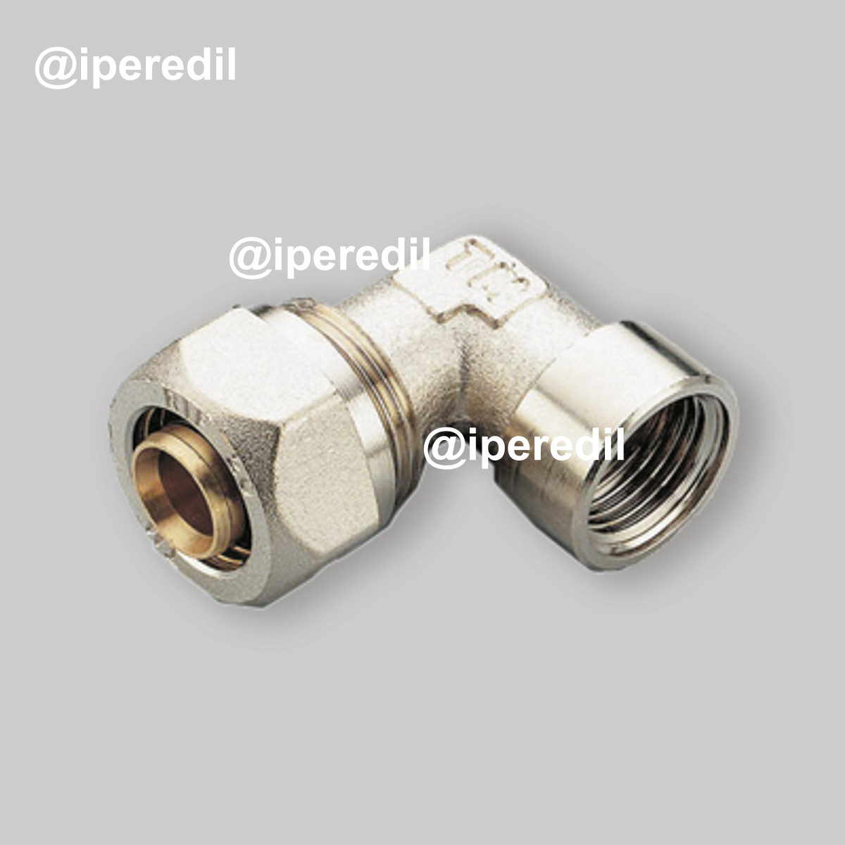 GOMITO FEMMINA A COMPRESSIONE PER MULTISTRATO TM Ø20x2,0 - 1/2"