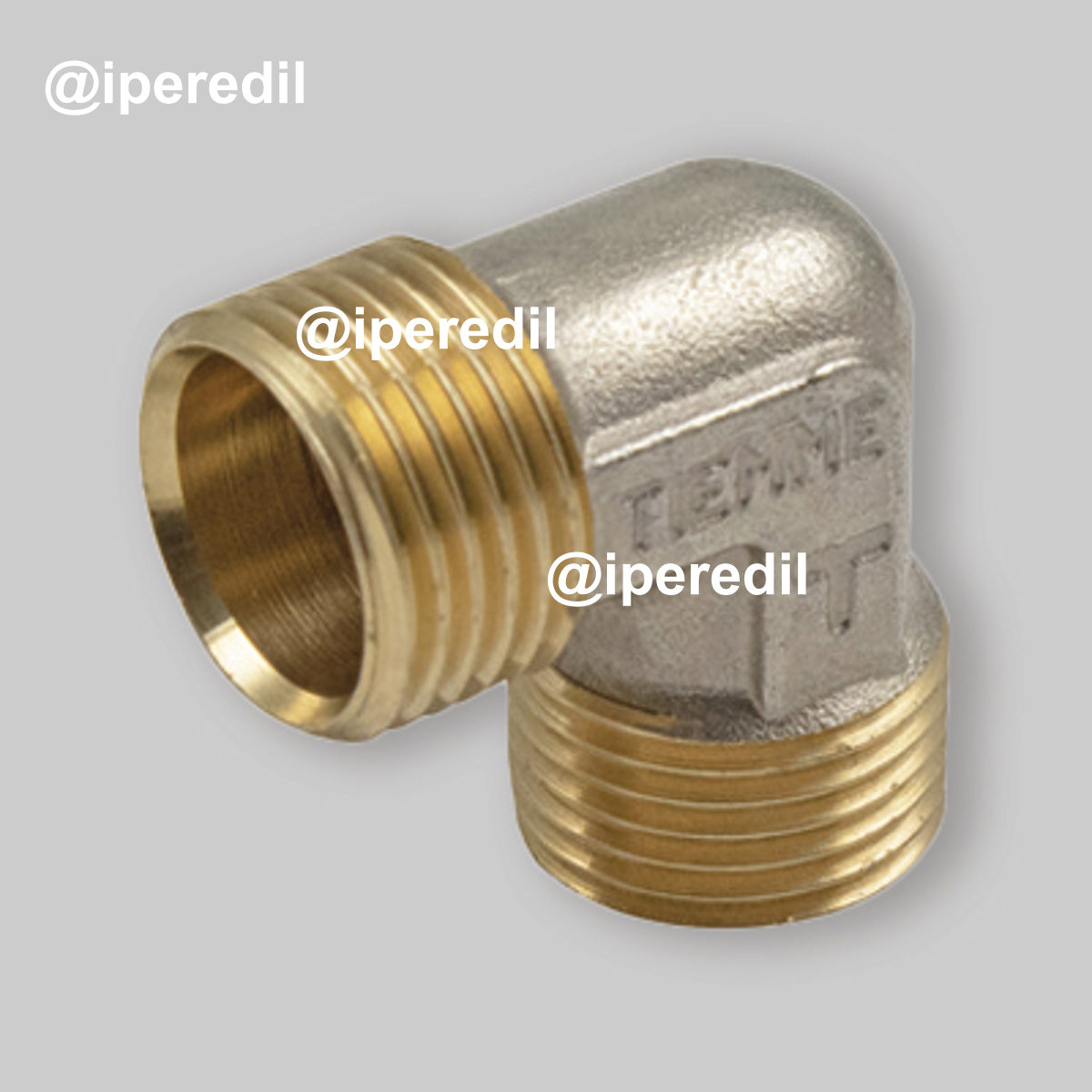 RACCORDO CURVO DOPPIO A COMPRESSIONE WATERBLOCK TM 3/4" x Ø18 - 3/4" x Ø18