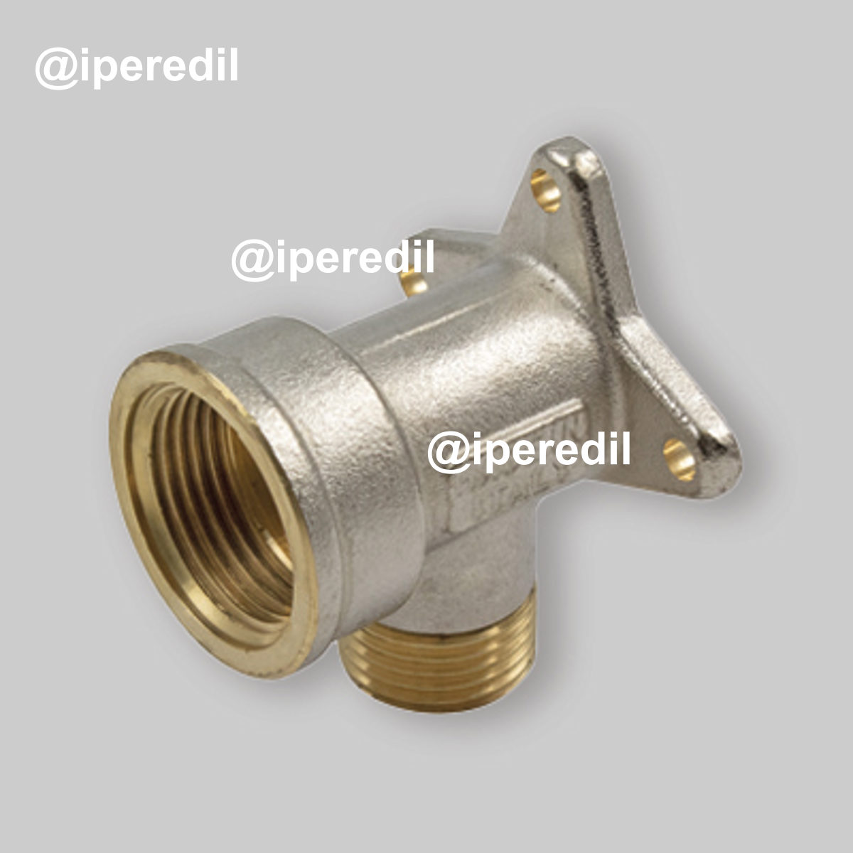 RACCORDO CURVO CON FLANGIA A COMPRESSIONE WATERBLOCK TM 1/2" - 3/4" x Ø18