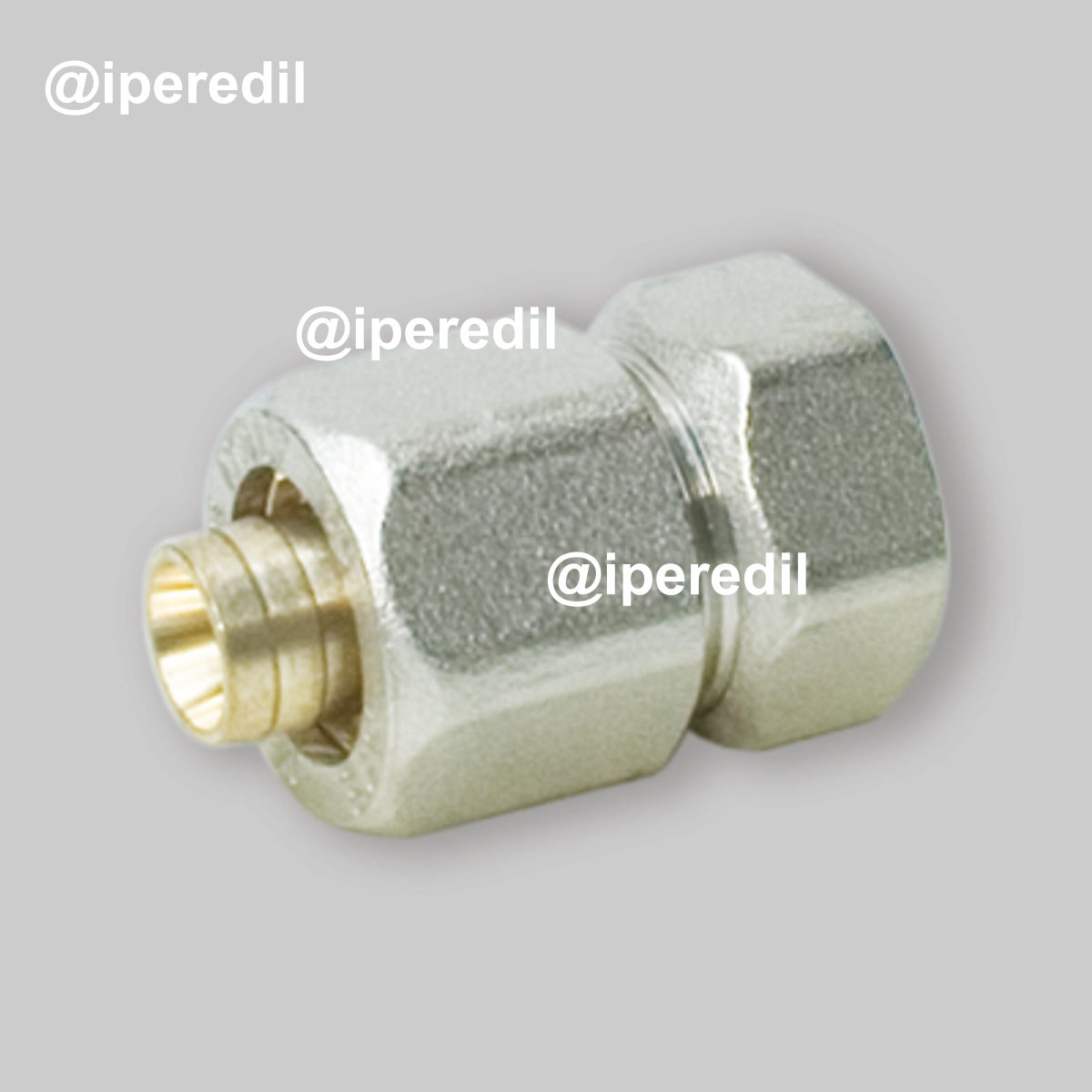 RACCORDO DIRITTO FEMMINA A COMPRESSIONE PER TUBO MULTISTRATO APE 1/2" x Ø20 (2,0) mm