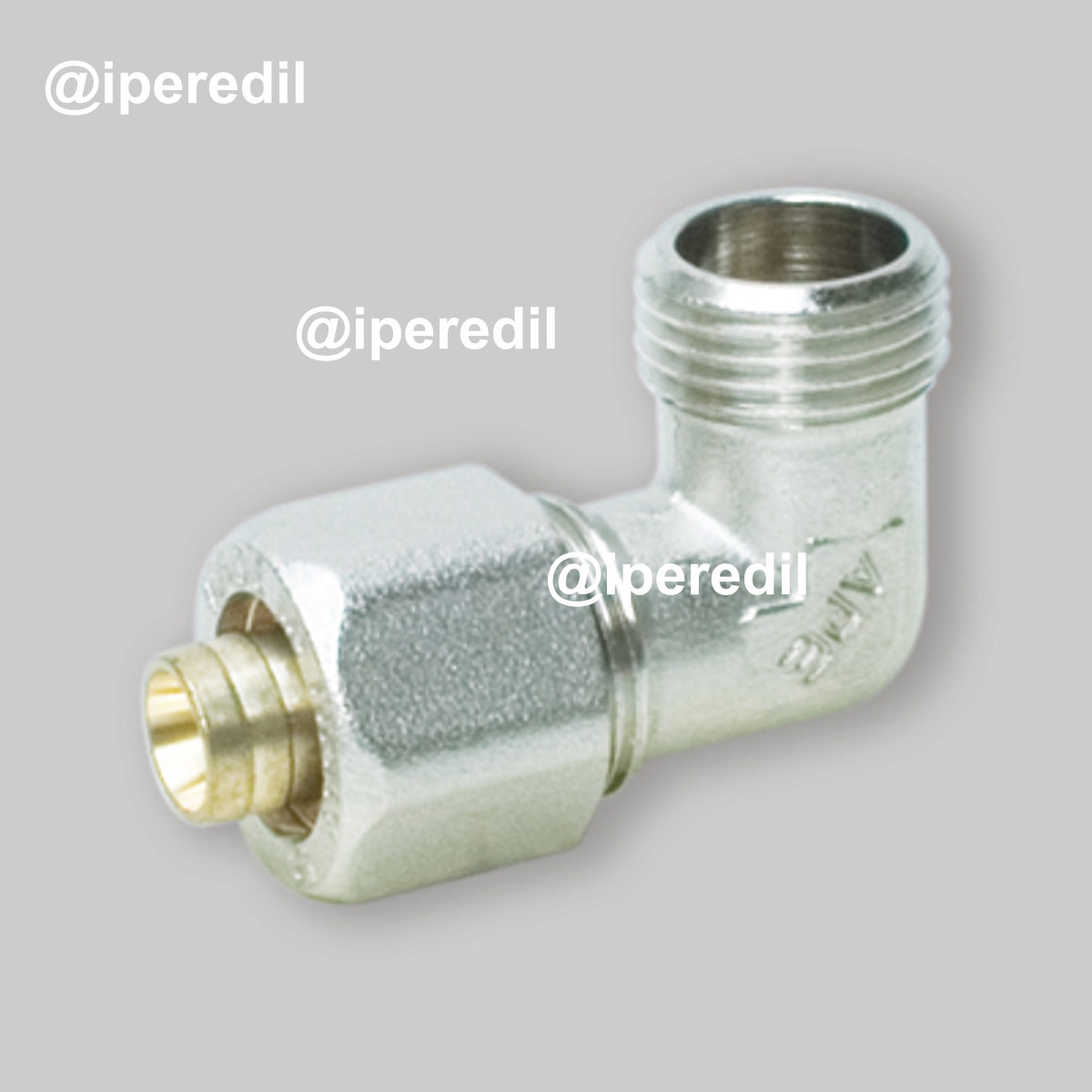 GOMITO MASCHIO A COMPRESSIONE PER TUBO MULTISTRATO APE 1/2" x Ø20 (2,0) mm