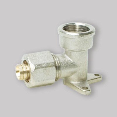 GOMITO F A COMPRESSIONE CON FLANGIA PER MULTISTRATO APE 14 X 1/2"