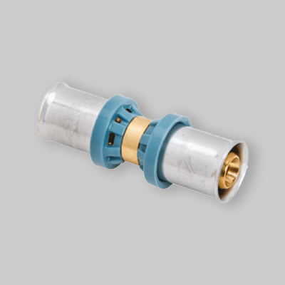 RACCORDO DRITTO DOPPIO A PRESSARE "DELTAPRESS" UNIDELTA 50 x 50