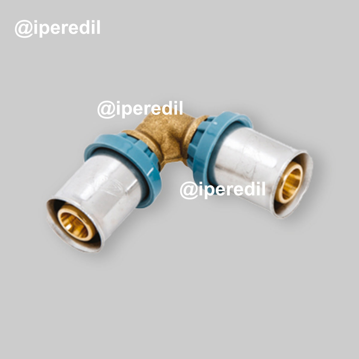 GOMITO DOPPIO A PRESSARE PER TUBO MULTISTRATO UNIDELTA Ø26 x Ø26