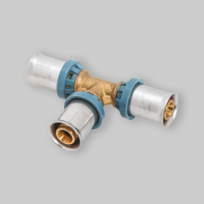 RACCORDO TEE A PRESSARE "DELTAPRESS" UNIDELTA 40x40x40