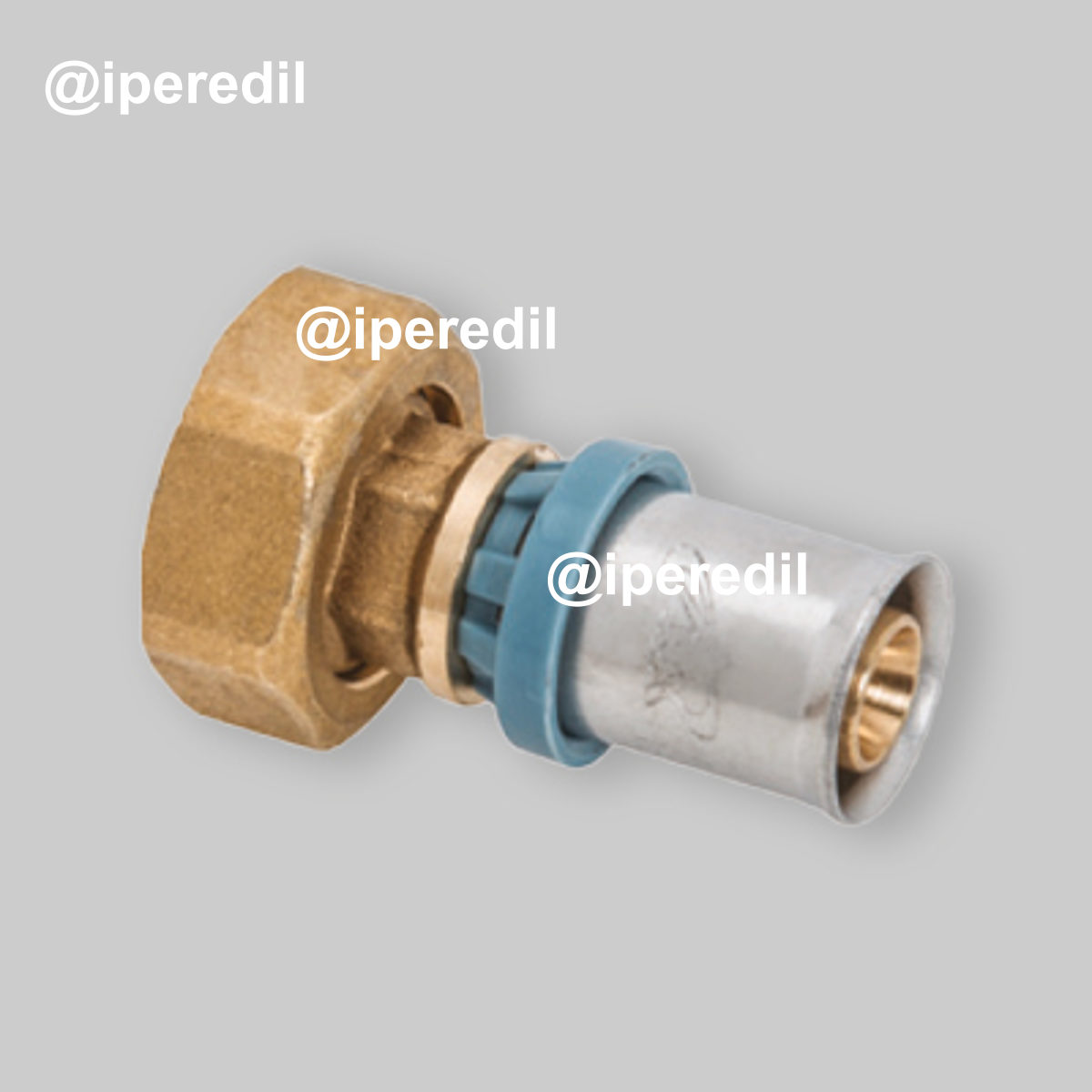 RACCORDO DIRITTO F C/DADO GIREVOLE DELT ALL "DELTAPRESS" UNIDELTA 16 x 3/4"