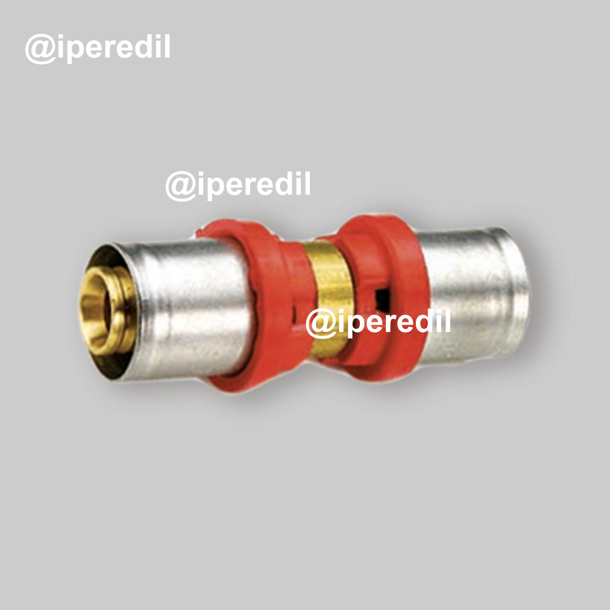 RACCORDO DIRITTO RIDOTTO A PRESSARE PER TUBO MULTISTRATO TIEMME Ø32 x Ø16
