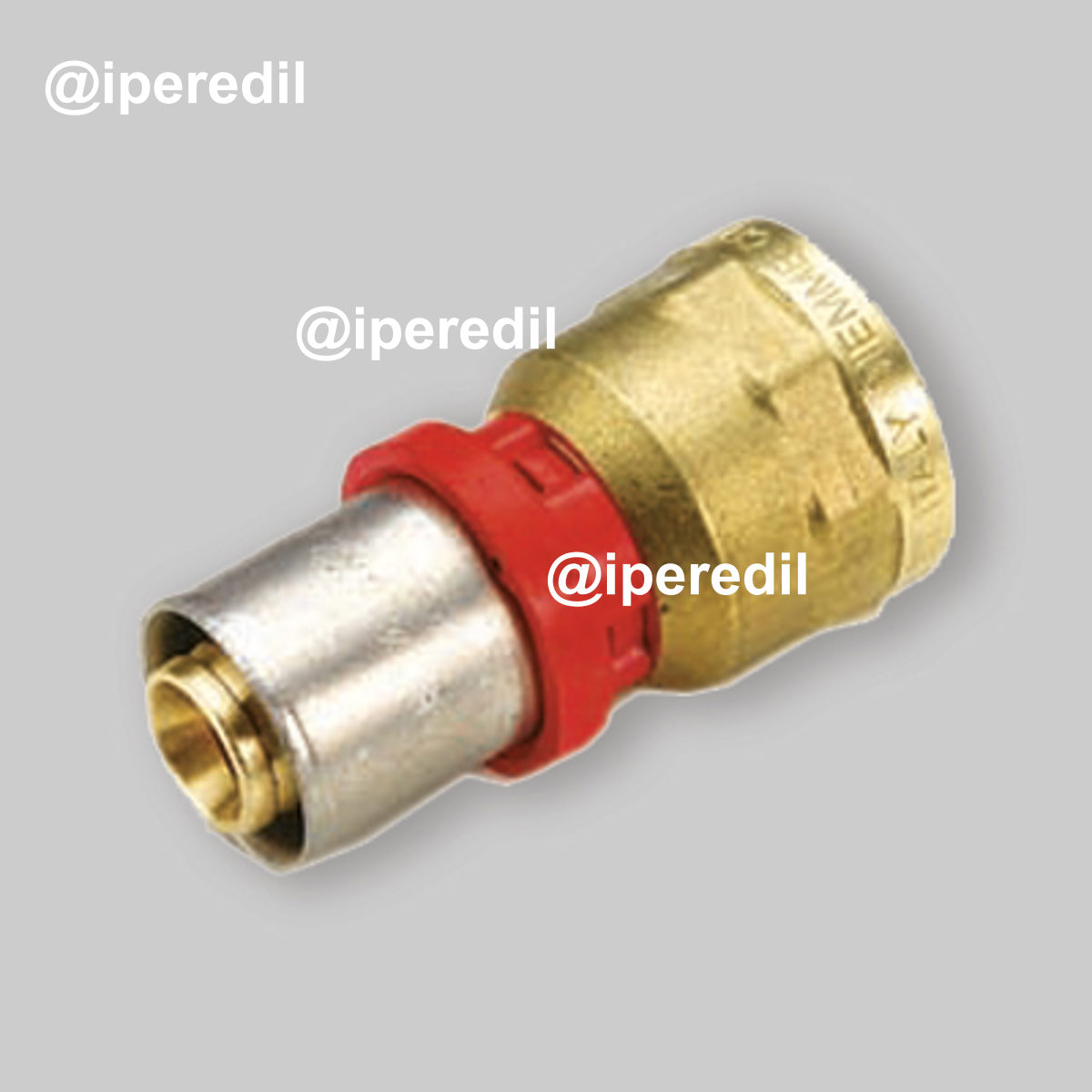 RACCORDO DIRITTO FEMMINA A PRESSARE PER TUBO MULTISTRATO TIEMME Ø16 x 1/2"