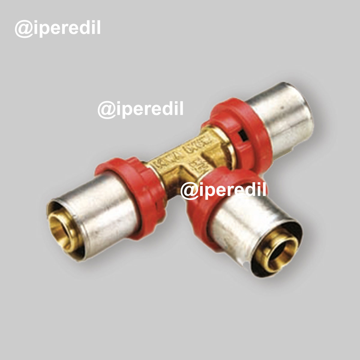 TEE A PRESSARE PER TUBO MULTISTRATO TIEMME Ø14 x Ø14 x Ø14