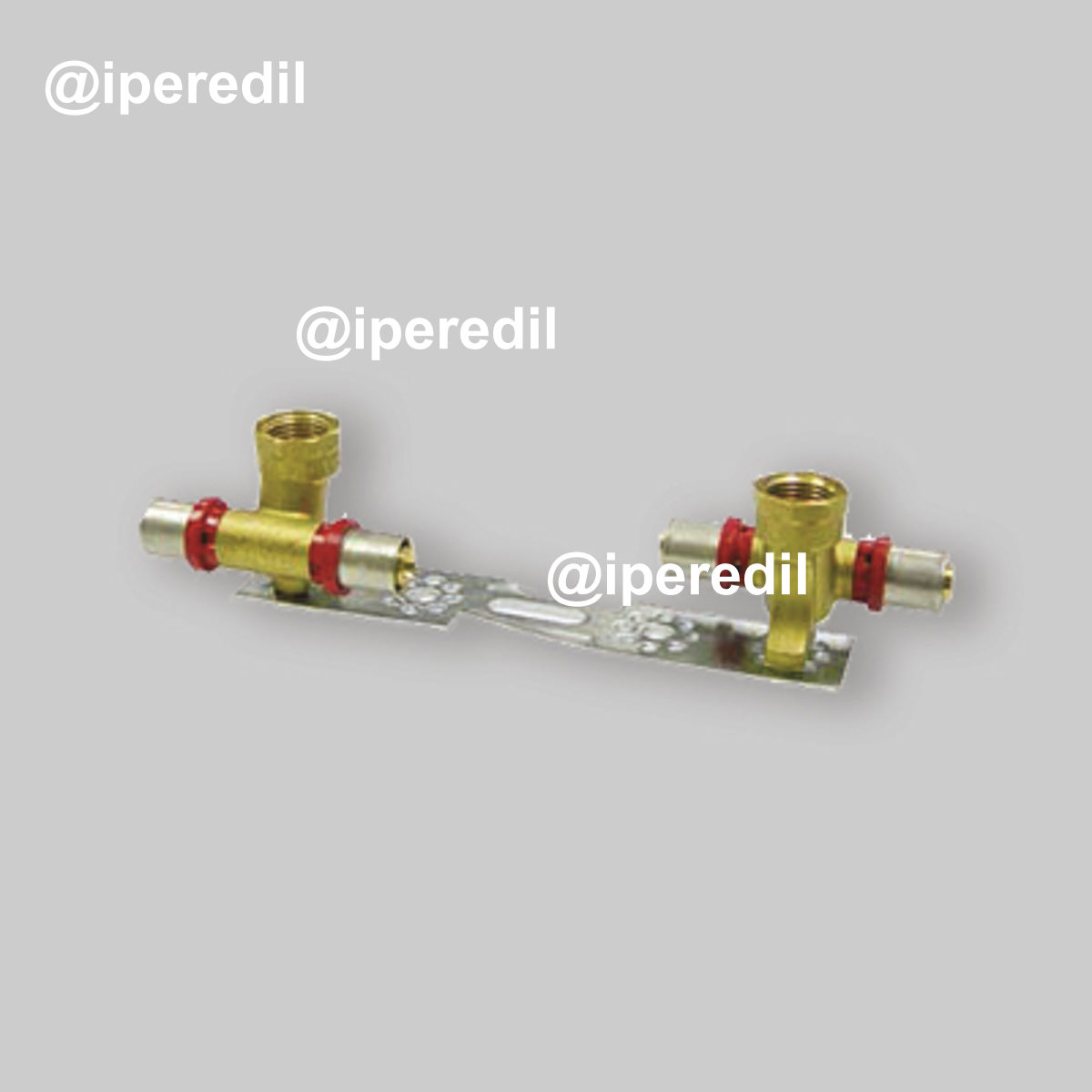 STAFFA E RACCORDI A PRESSARE DISASSATI PER COLLEGAMENTI IN SERIE TIEMME Ø16 x 1/2"