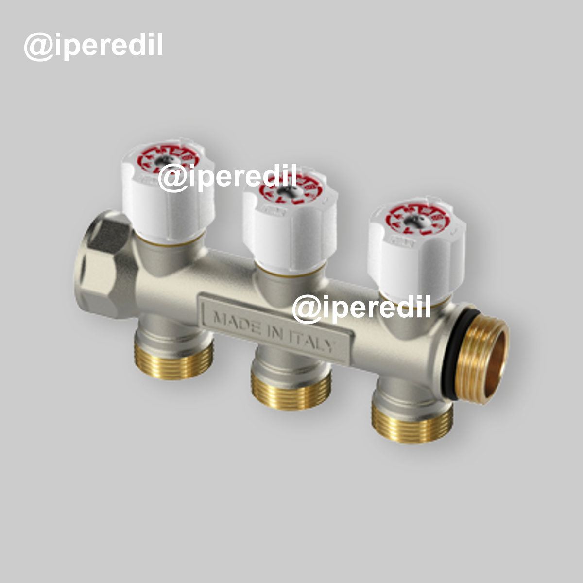 COLLETTORE LINEARE "EASY LOCK" CON RUBINETTI DI ARRESTO IVAR 1" x 3 vie EUROCONO