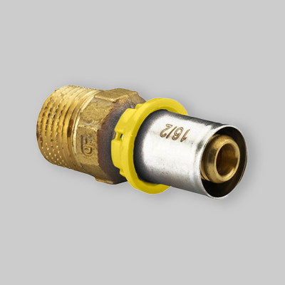 RACCORDO A PRESSARE DIRITTO M GAS IVAR 20x1/2" M