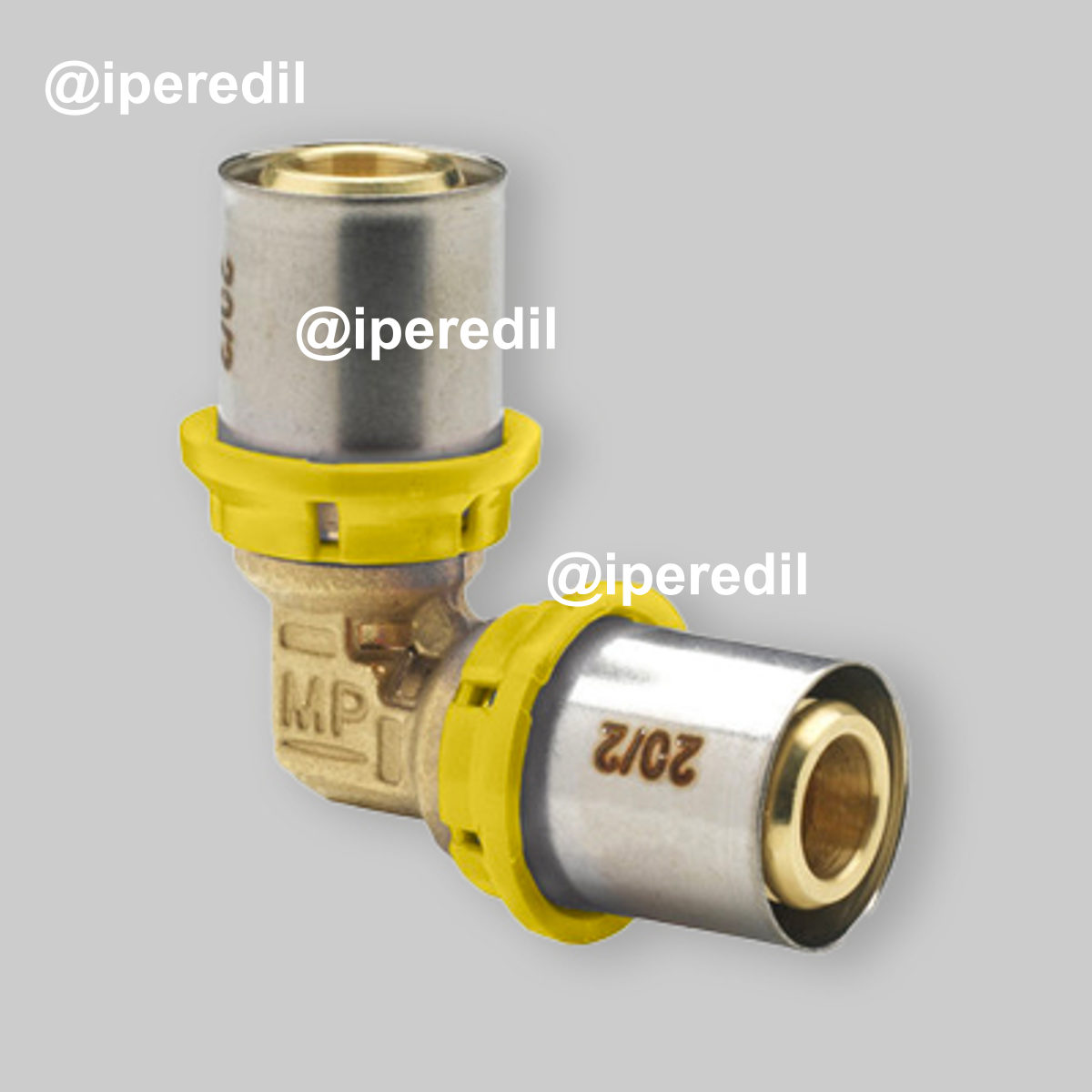 GOMITO A PRESSARE DOPPIO A GAS IVAR 26x26