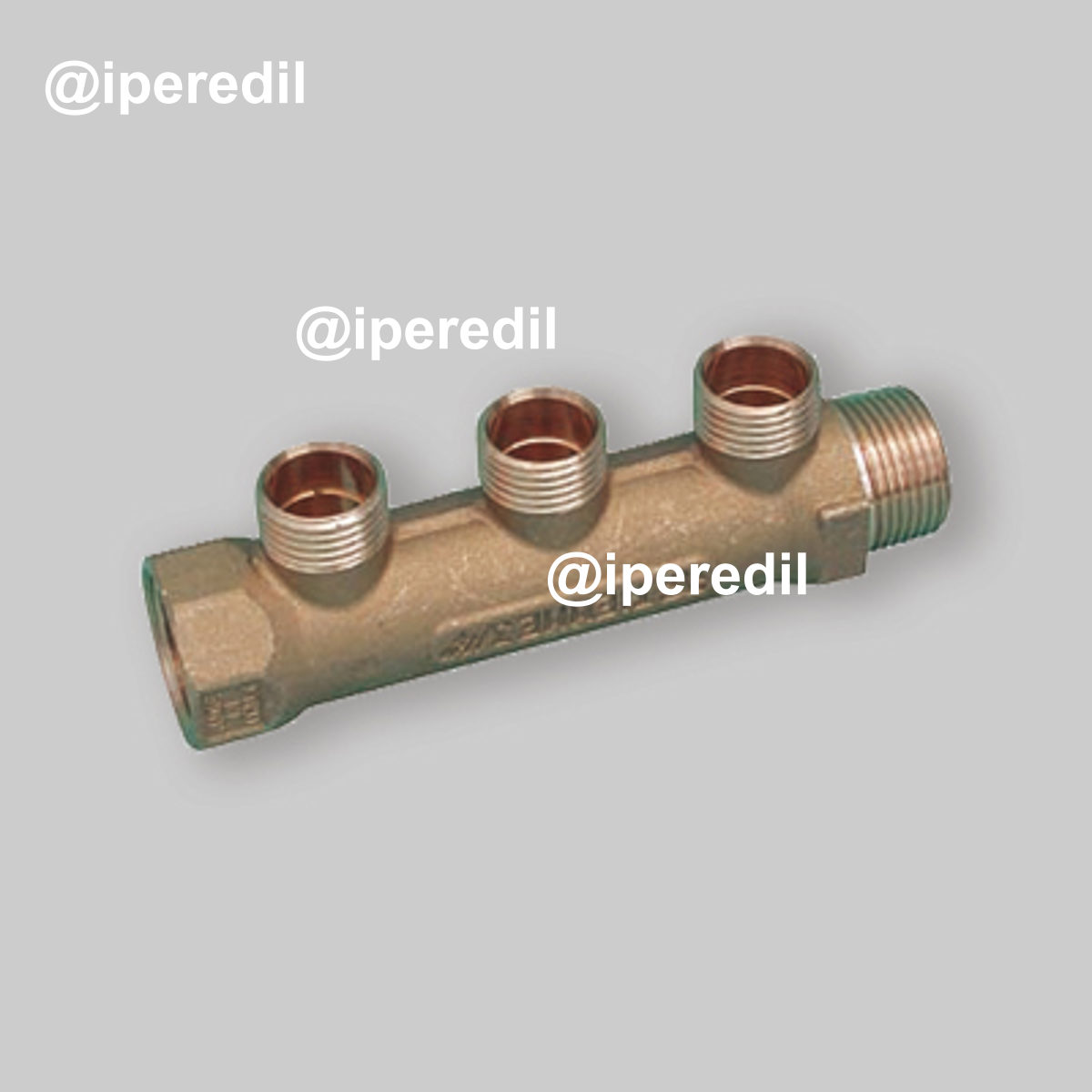 COLLETTORE LINEARE CONICO MASCHIO/FEMMINA 3/4" ICMA 3 vie da 1/2"